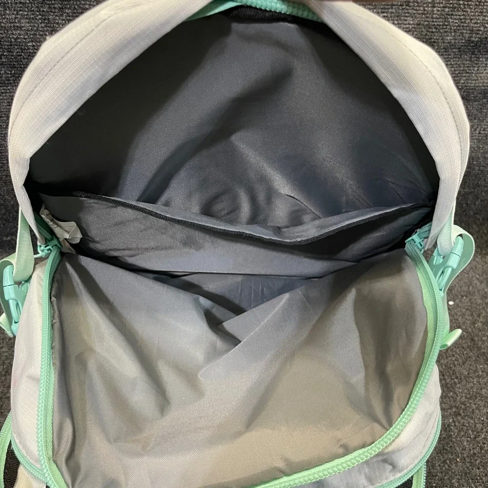 L.L. Bean 510387 Comfort Carry Laptop Pack 42L Gray Mint Backpack School Bag